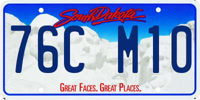 SD license plate 76CM10