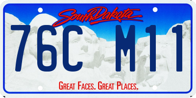 SD license plate 76CM11