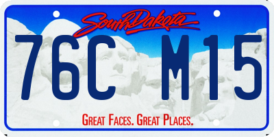 SD license plate 76CM15