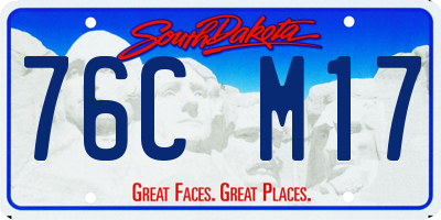 SD license plate 76CM17