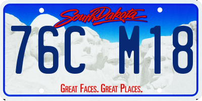 SD license plate 76CM18