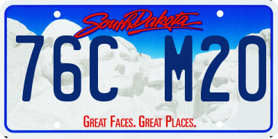 SD license plate 76CM20