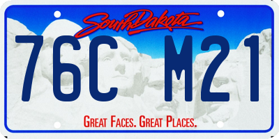 SD license plate 76CM21