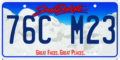 SD license plate 76CM23