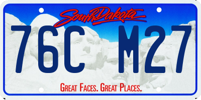 SD license plate 76CM27