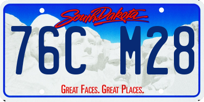 SD license plate 76CM28