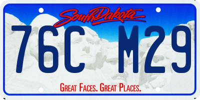 SD license plate 76CM29