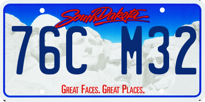 SD license plate 76CM32