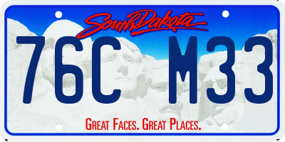 SD license plate 76CM33