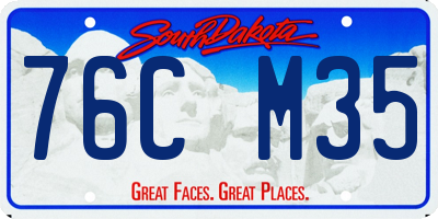 SD license plate 76CM35