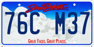 SD license plate 76CM37