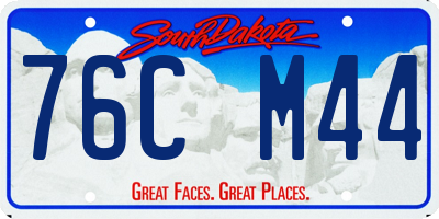 SD license plate 76CM44