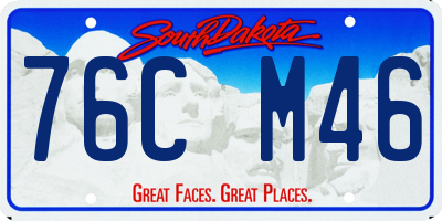 SD license plate 76CM46