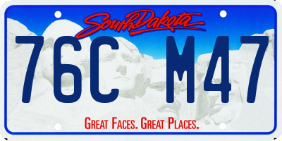 SD license plate 76CM47