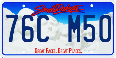 SD license plate 76CM50