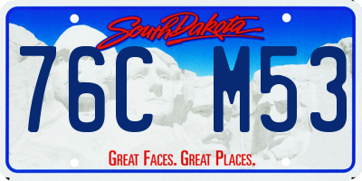 SD license plate 76CM53