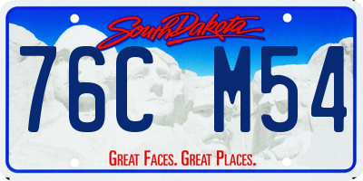 SD license plate 76CM54