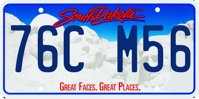 SD license plate 76CM56
