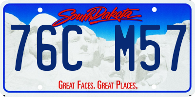 SD license plate 76CM57