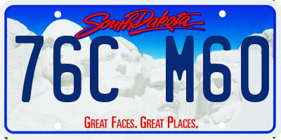 SD license plate 76CM60