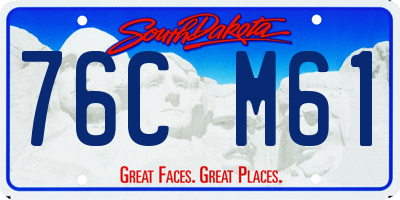 SD license plate 76CM61