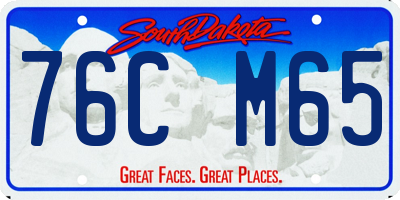 SD license plate 76CM65