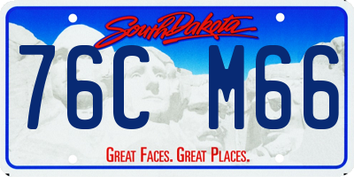 SD license plate 76CM66