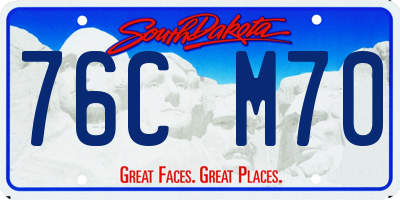 SD license plate 76CM70