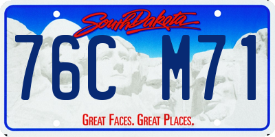 SD license plate 76CM71