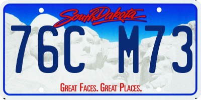 SD license plate 76CM73