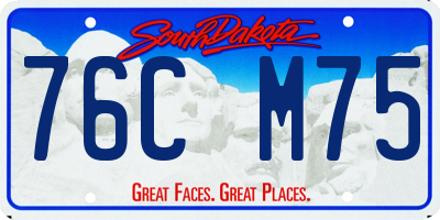 SD license plate 76CM75