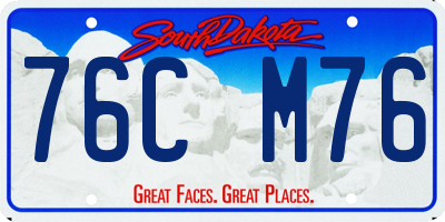 SD license plate 76CM76