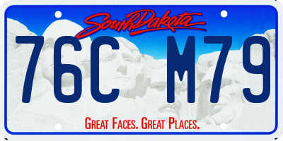 SD license plate 76CM79
