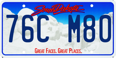 SD license plate 76CM80