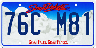 SD license plate 76CM81