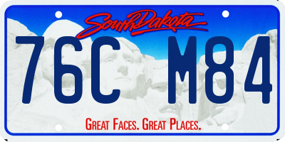 SD license plate 76CM84