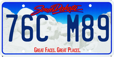 SD license plate 76CM89