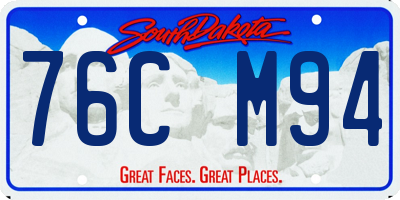 SD license plate 76CM94