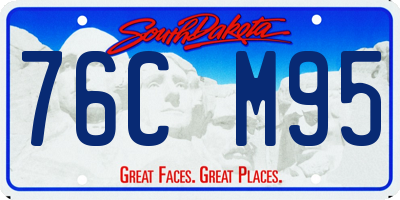 SD license plate 76CM95