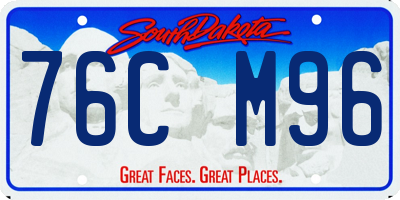 SD license plate 76CM96