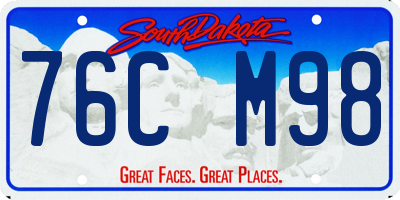SD license plate 76CM98