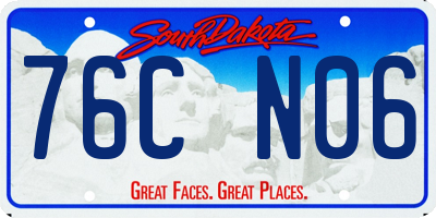 SD license plate 76CN06