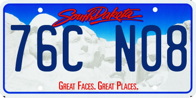 SD license plate 76CN08