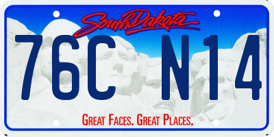 SD license plate 76CN14