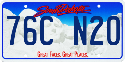 SD license plate 76CN20