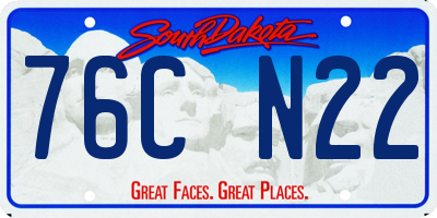 SD license plate 76CN22