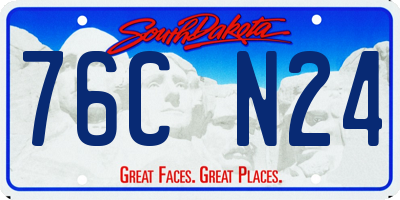 SD license plate 76CN24