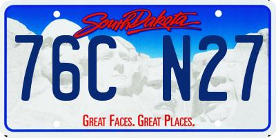 SD license plate 76CN27