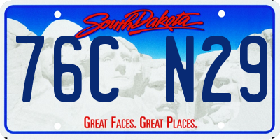 SD license plate 76CN29