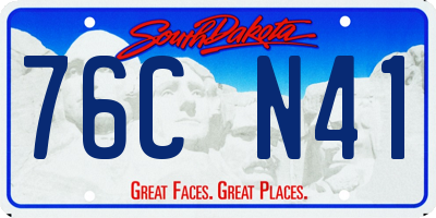 SD license plate 76CN41
